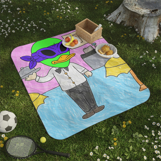 Server Food Runner Alien Butler Visitor 751 Picnic Blanket