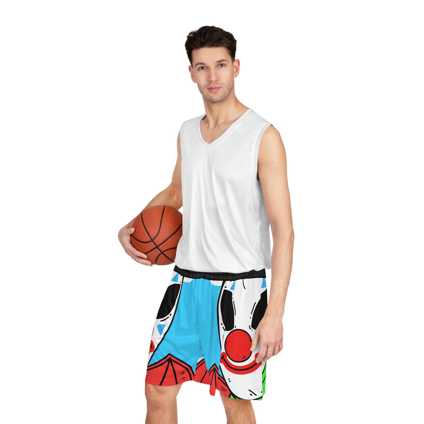 Alien Posse Clown Cartoon Visitor Basketball Shorts