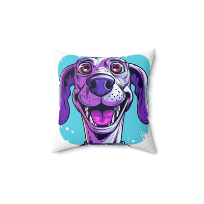 Alien Puppy Anime Comic Style Spun Polyester Square Pillow