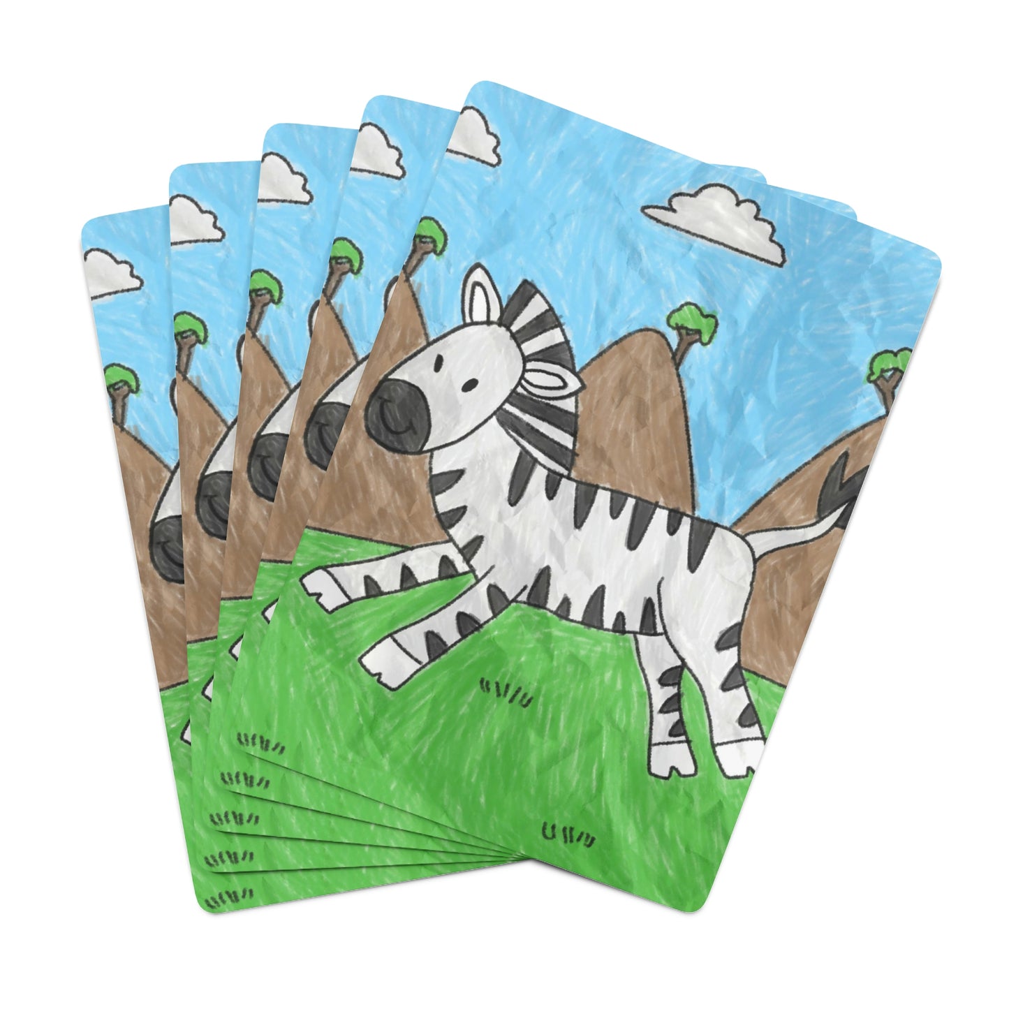 Zebra Graphic Hipster Zebra Animal Custom Poker Cards