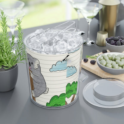 Koala Bear Animal Tree Climber Ice Bucket with Tongs