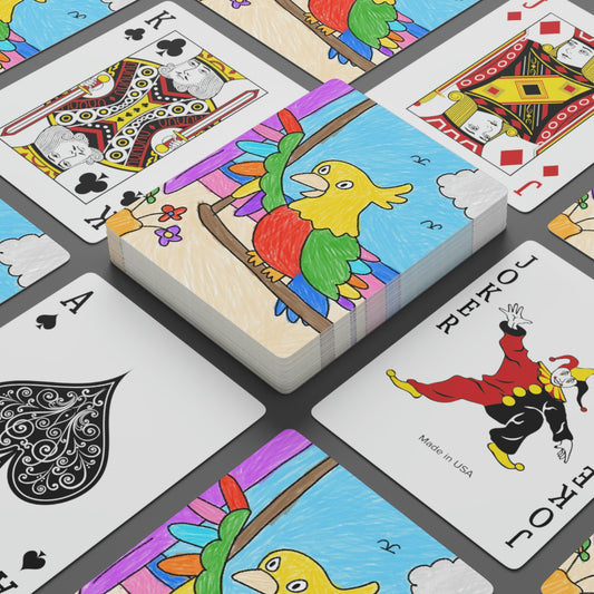 Animal Lover Parrot Perfect Gift for Parrot Owners Custom Poker Cards