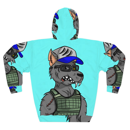 Chaleco del ejército Hombre lobo Cyborg Wolf AOP Sudadera con capucha unisex 