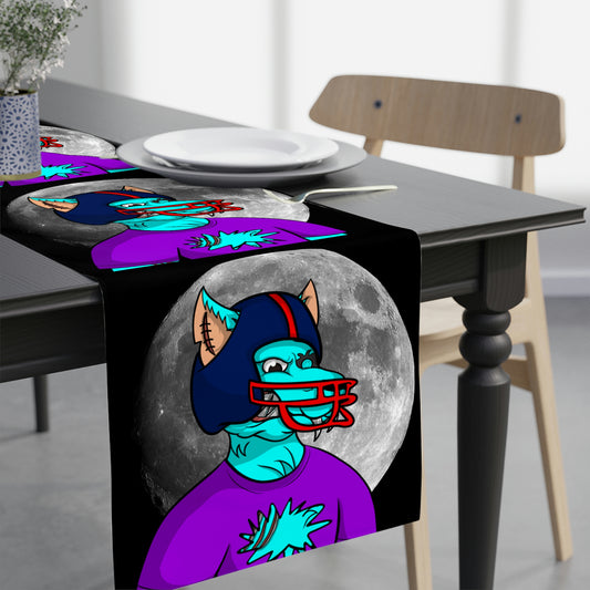 Foot Ball Full Moon American Werewolve Wolf Cyborg Table Runner