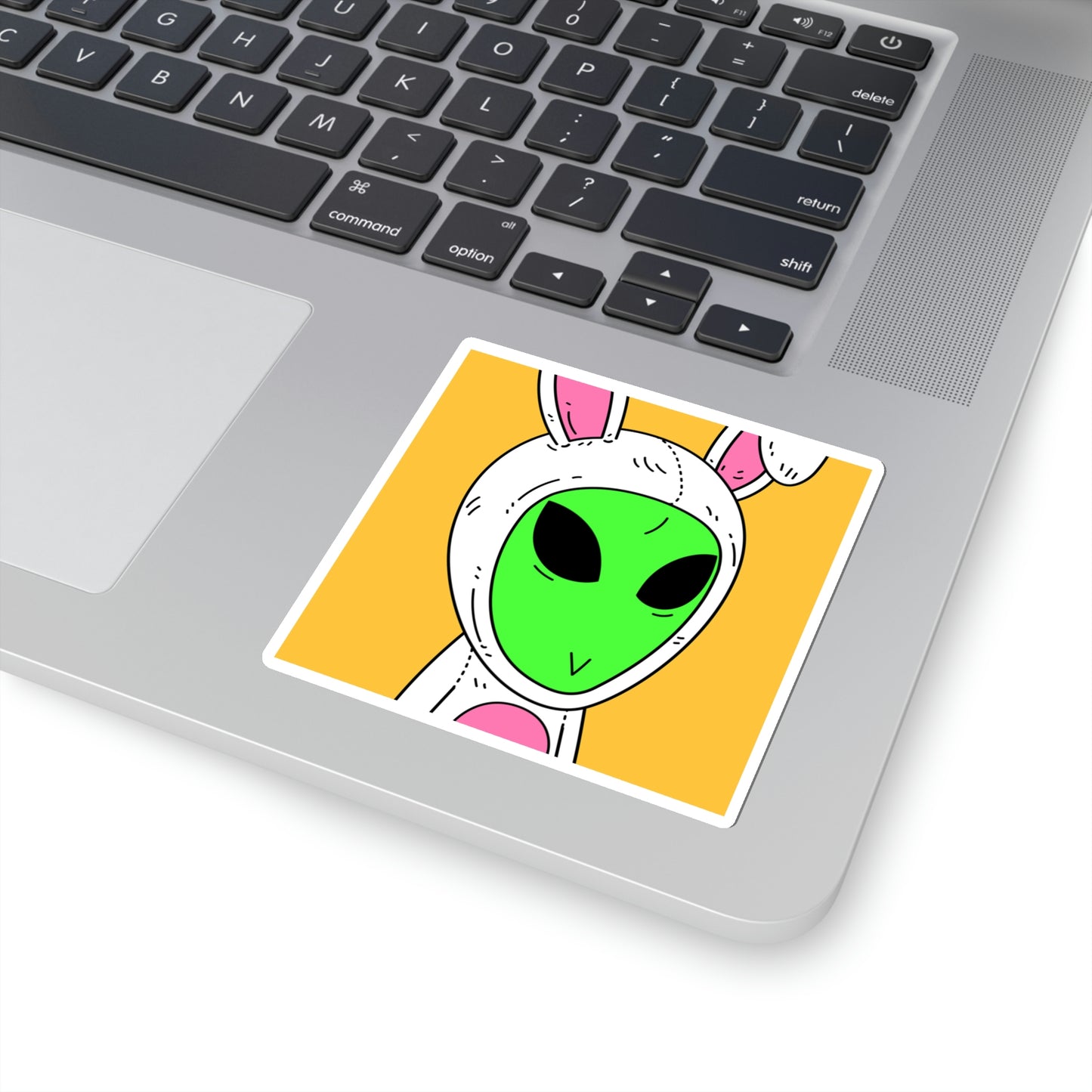 Bunny Easter Rabbit Alien Visitor Kiss-Cut Stickers