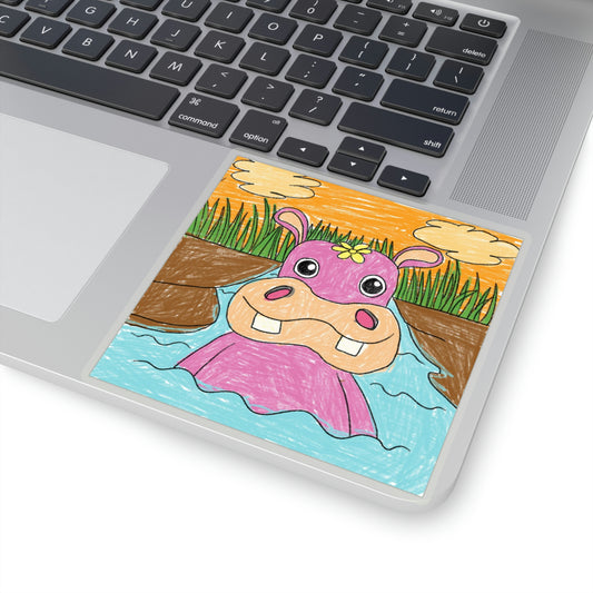 Hippo Hippopotamus Animal Creature Graphic Kiss-Cut Stickers