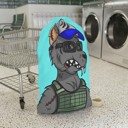 Army Vest Werewolve Cyborg Wolf Laundry Bag
