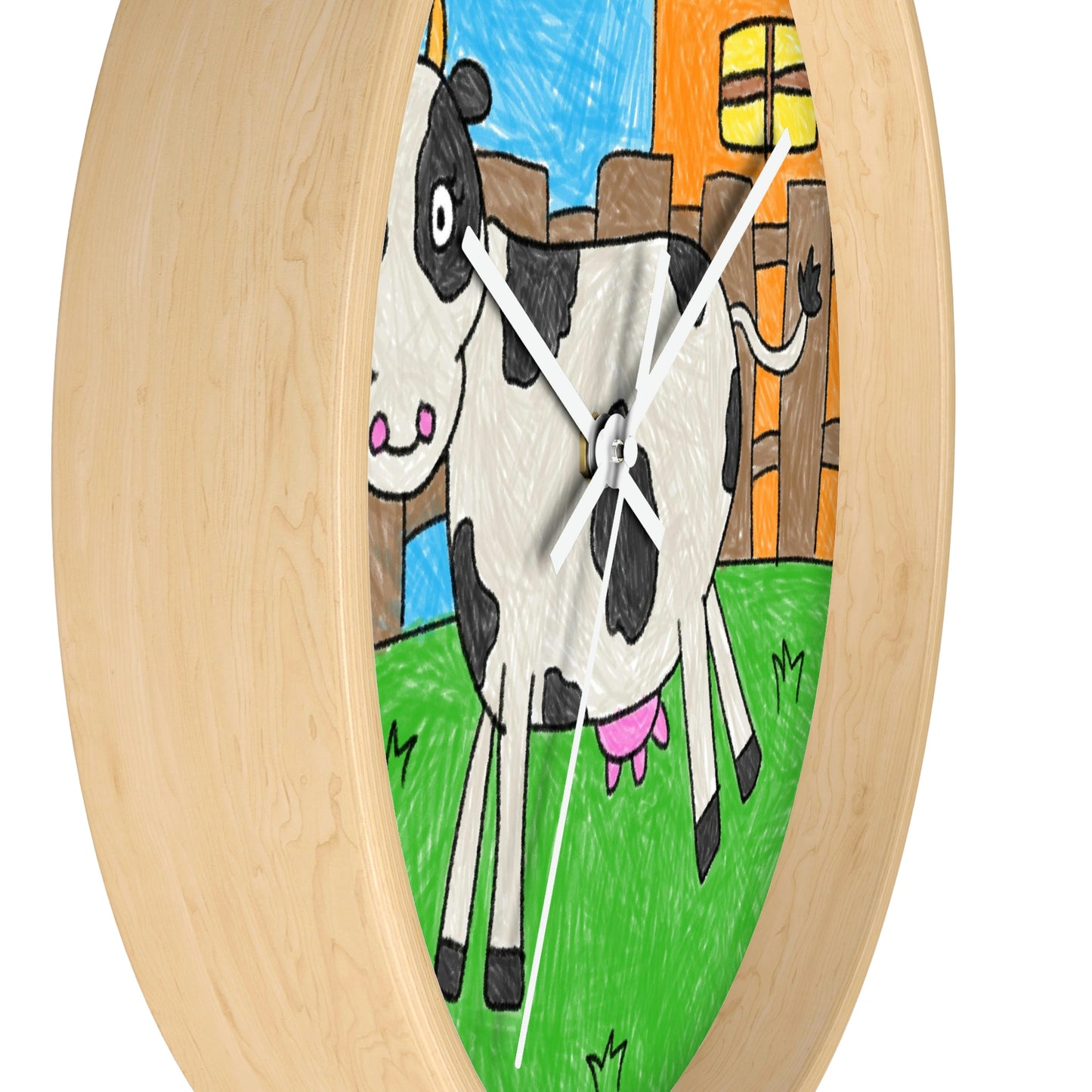 Cow Moo Farm Barn Animal Character Wall clock