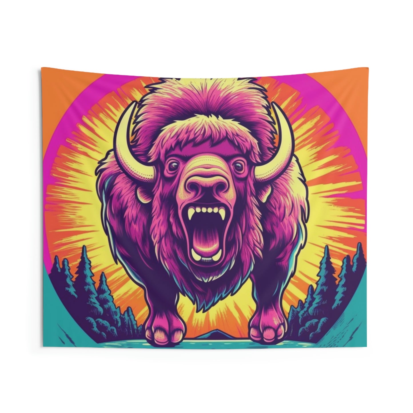 Buffalo American Bison Graphic USA Style Indoor Wall Tapestries