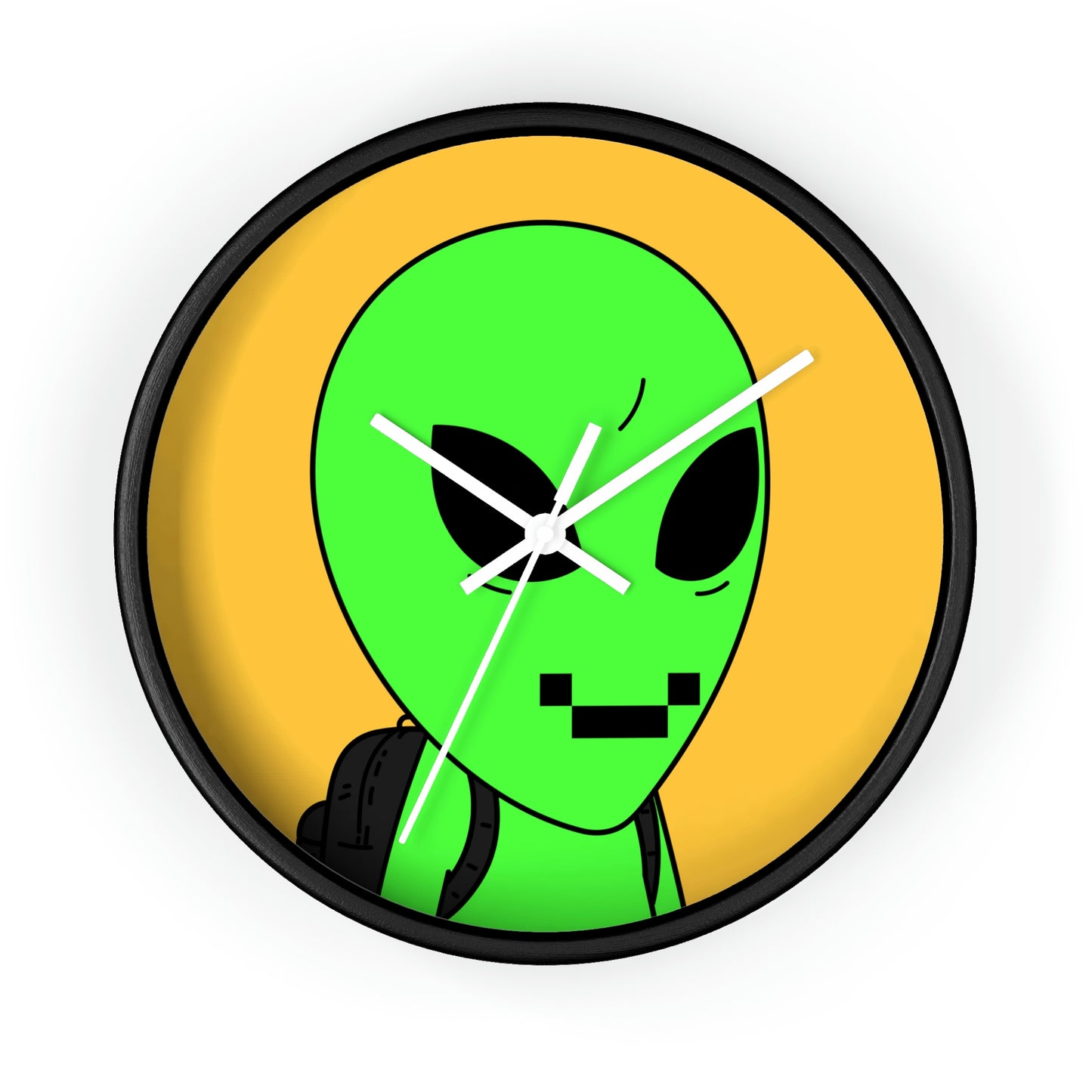 Digital Face Green Apple Head Visitor Wall clock