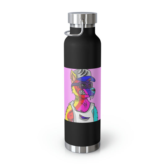 Werewolve Tiedye Rainbow Wolf Copper Vacuum Insulated Bottle, 22oz