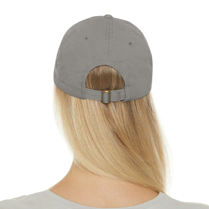 Alien Head LOL Visitor Dad Hat with Leather Patch (Round)