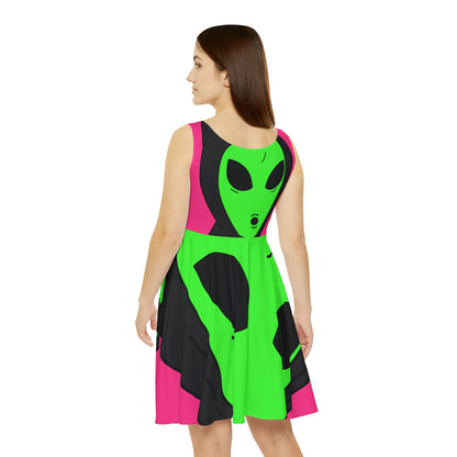 Anonymous Anon Alien Visitor Women's Skater Dress (AOP)