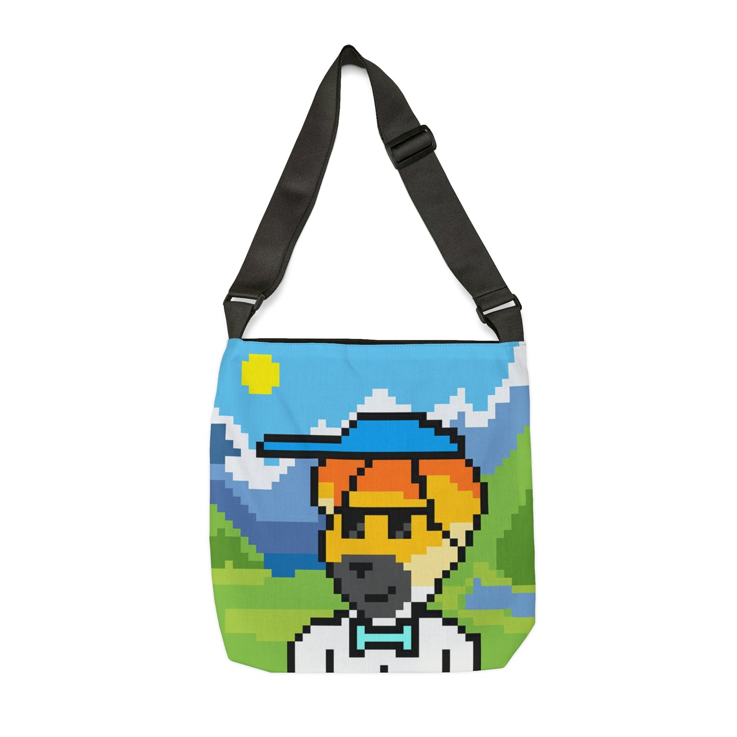 Dog Animal Pet Pixel Adjustable Tote Bag (AOP)