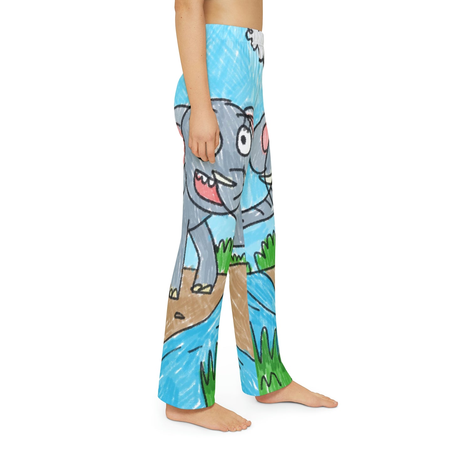 Elefante Elephant King Safari Animal Kids Pajama Pants