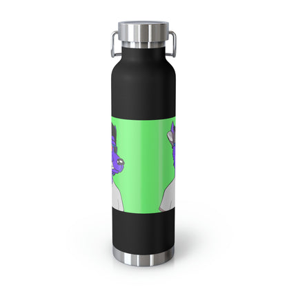 Cyborg Wolf Purple Fur Werewolve Copper Vacuum Insulated Bottle, 22oz